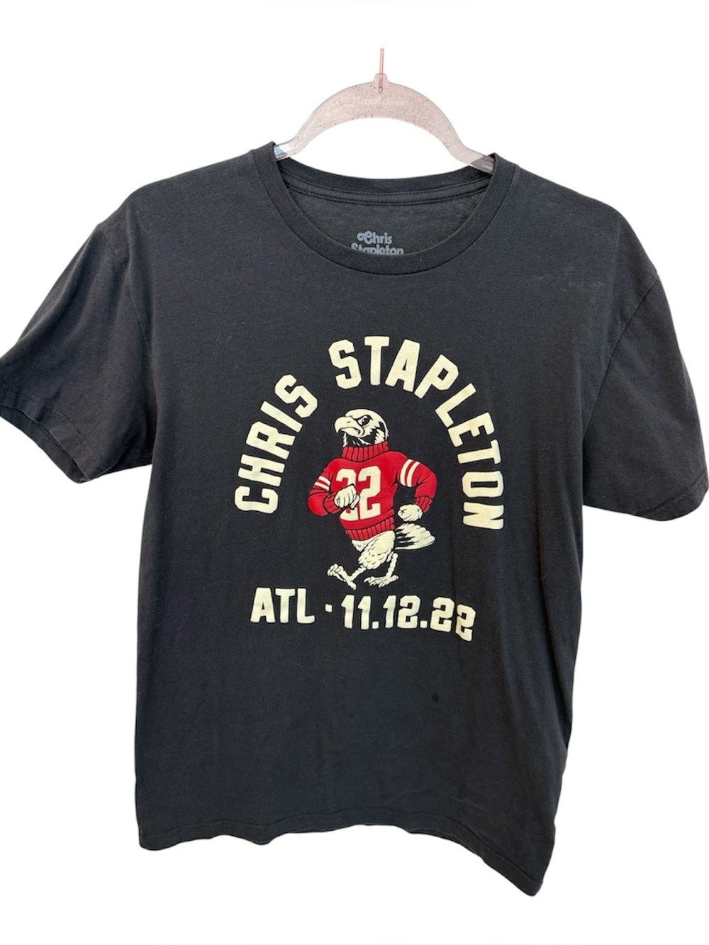 Chris Stapleton Black Graphic Tee - Red Accent